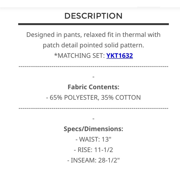 96❤️ POL roomy thermal patch pants - Picture 4 of 4